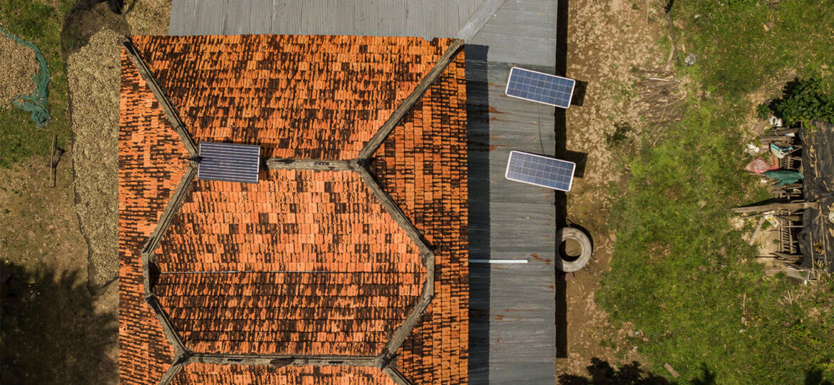 Solar power with battery storage system.